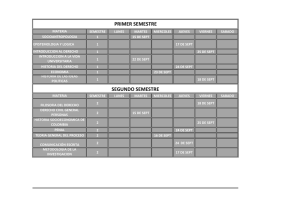 SEGUNDO SEMESTRE PRIMER SEMESTRE