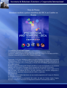 Honduras recibirá a países miembros del SICA en Cumbre en