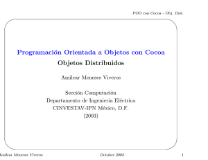 Programación Orientada a Objetos con Cocoa Objetos Distribuidos