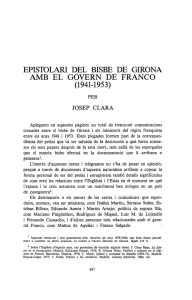 epistolari del bisbe de girona amb el govern de franco (1941