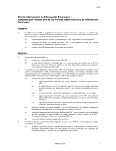 Norma Internacional de Información Financiera 1 Adopción por