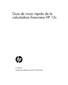 Guía de inicio rápido de la calculadora financiera HP 12c