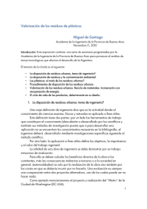 valorizacion de los residuos plasticos