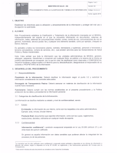 Procedimiento clasificación y manejo de la información