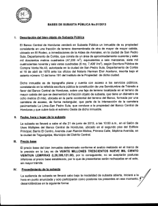 BASES DE SUBASTA PÚBLICA No.01/2013 l. Descripción del bien