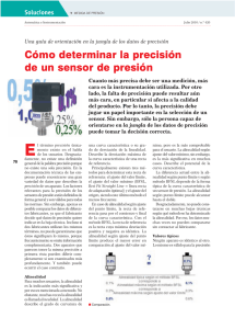 Cómo determinar la precisión de un sensor de presión