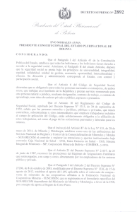 Decreto Supremo Nº 2892: Reconoce los derechos laborales de