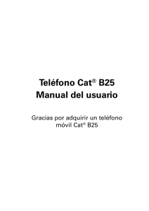 Teléfono Cat® B25 Manual del usuario