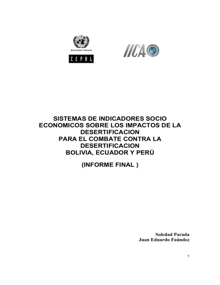 Sistemas De Indicadores Socio Economicos Sobre Los Impactos De La