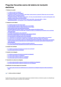 Preguntas frecuentes acerca del sistema de inscripción electrónica