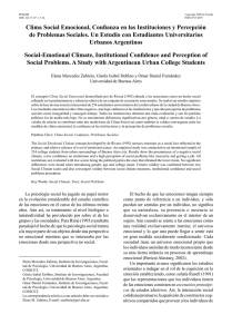 Clima Social Emocional, Confianza en las Instituciones y