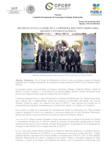 michoacán es la sede de la primera reunión ordinaria - CPCE-F