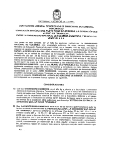 Contrato de Licencia de Derechos de Emisión del Documental