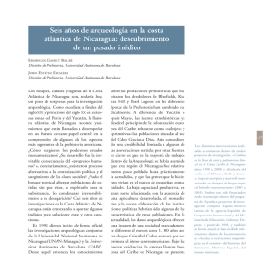 Seis años de arqueología en la costa atlántica de Nicaragua