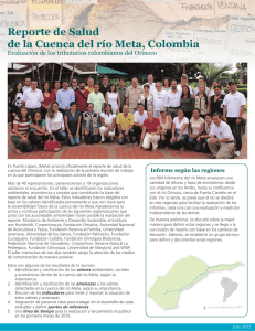 Reporte de Salud de la Cuenca del río Meta, Colombia