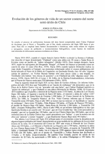 Evolución de los géneros de vida de un sector costero del norte
