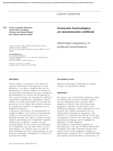 CASOS CLÍNICOS Gestación heterotópica en inseminación artificial