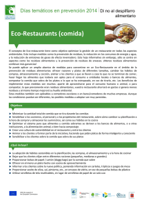 Eco-Restaurants (comida) - The European Week for Waste Reduction
