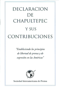 Declaración de Chapultepec - Sociedad Interamericana de Prensa