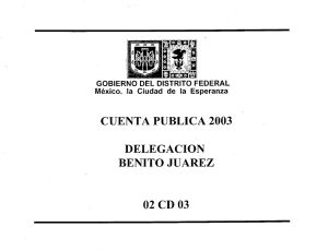 Delegación Benito Juárez. - Secretaría de Finanzas del Distrito