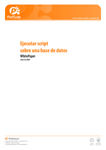 PrefSuite - Ejecutar script sobre una base de datos
