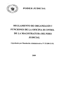 Reglamento de Organización y Funciones de OCMA