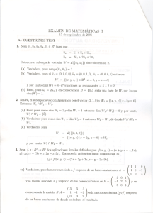 Examen de Matemáticas II, Septiembre 2005