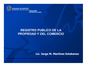 REGISTRO PUBLICO DE LA PROPIEDAD Y DEL COMERCIO