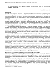 La instancia pública de la gestión. Algunas consideraciones sobre