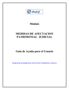 Medidas de Afectación Patrimonial Judicial