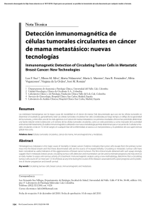 Detección inmunomagnética de células tumorales
