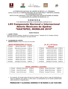 LXII Campeonato Nacional e Internacional Abierto Mexicano de