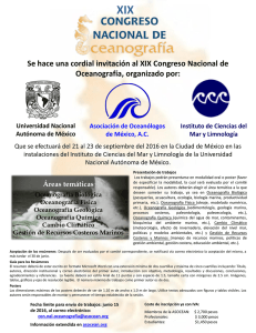 XIX Congreso Nacional de Oceanografía