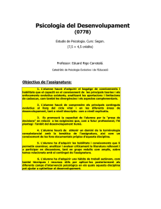 Psicologia del Desenvolupament (0778)