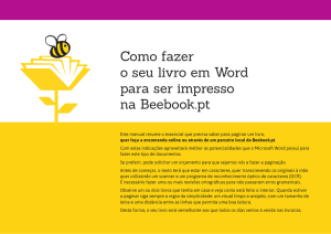 Como fazer o seu livro em Word para ser impresso na Beebook.pt