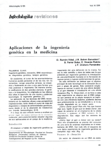 Aplicaciones de la ingeniería genética en la medicina.