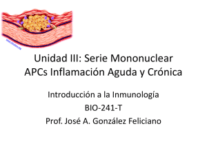 Unidad III: Serie Mononuclear APCs Inflamación Aguda y