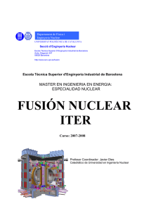 FUSIÓN NUCLEAR ITER - Universitat Politècnica de Catalunya