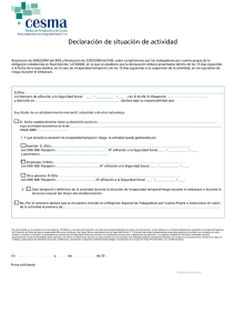 Declaración de situación de actividad