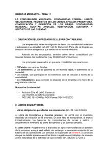 derecho mercantil - tema 11 la contabilidad mercantil