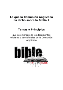 Lo que la Comunión Anglicana ha dicho sobre la Biblia 2 Temas y