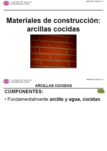 Materiales de construcción: arcillas cocidas