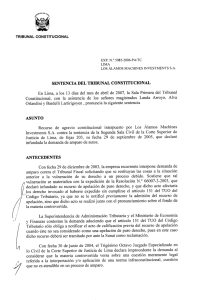 SENTENCIA DEL TRIBUNAL CONSTITUCIONAL