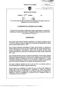 `vfrr"` f "«L.f Por el cual se retira del cargo al Gobernador del