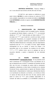 SENTENCIA DEFINITIVA CAUSA PENAL 40/2012 1 SENTENCIA