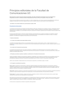 Principios editoriales de la Facultad de Comunicaciones UC