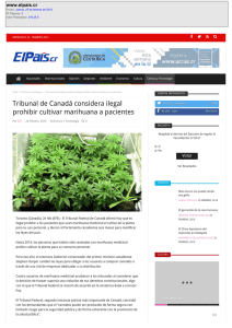 Tribunal de Canadá considera ilegal prohibir cultivar