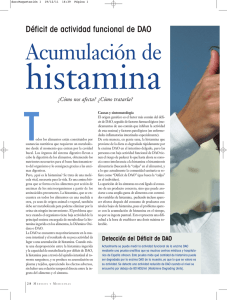 Acumulación de histamina