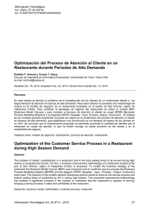 Optimización del Proceso de Atención al Cliente en un Restaurante