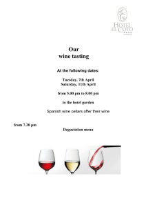Our wine tasting At the following dates
